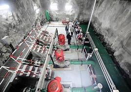 Interior de las instalaciones de la desaladora de Arucas-Moya, situada en Punta Camello.