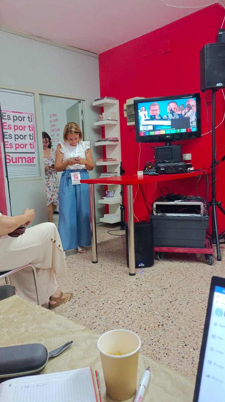 La noche electoral en la sede de los partidos