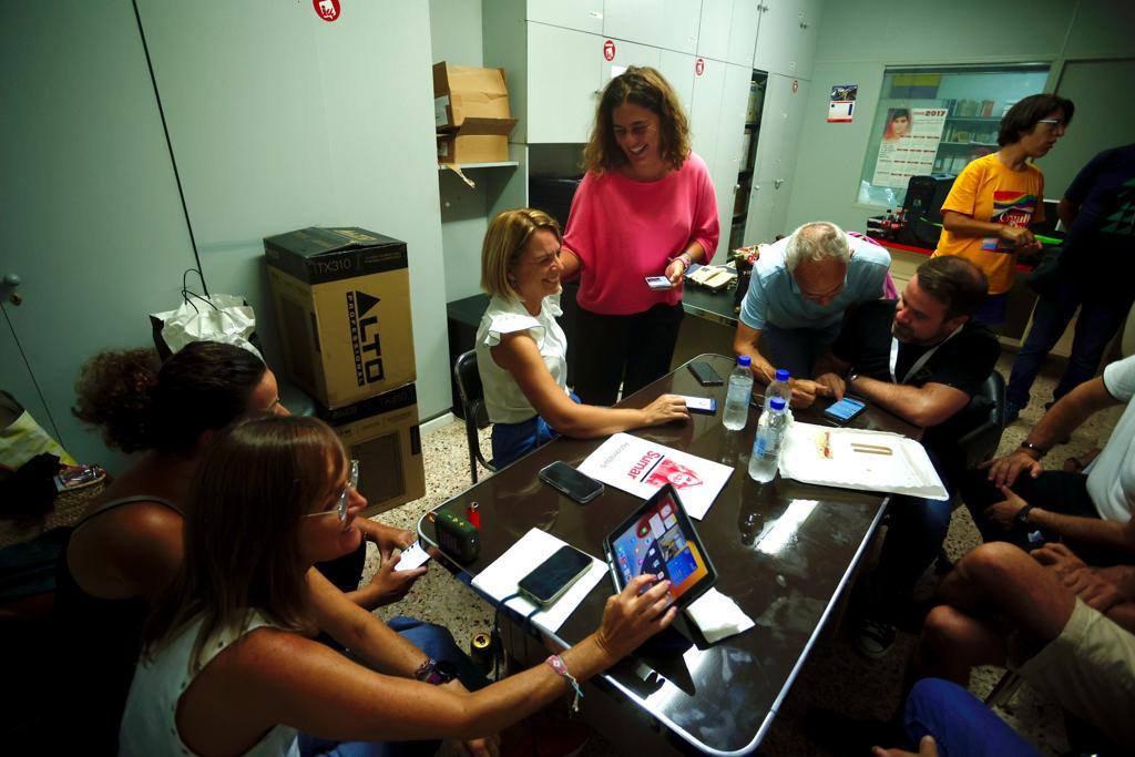 La noche electoral en la sede de los partidos