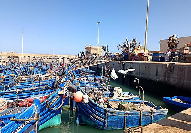 Barcos de pesca en el puerto de Esauira.