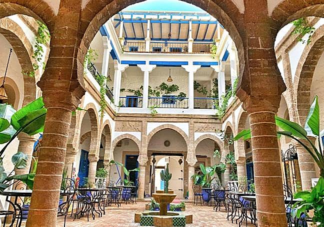 Patio central del Riad Al Madina.