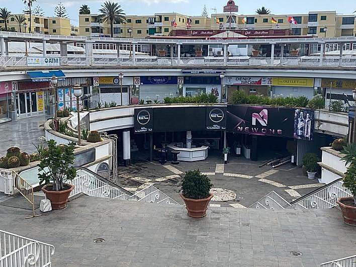 Imagen del centro comercial Plaza, Playa del Inglés.