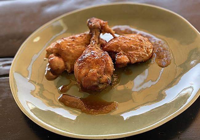 Pollo con miel y mostaza