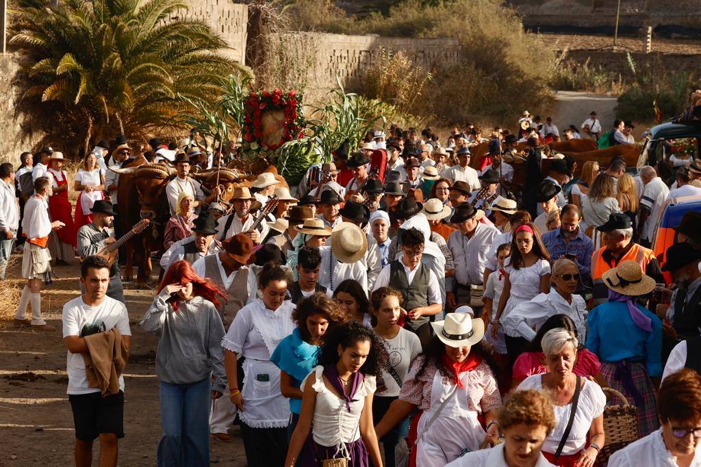 Ofrenda, bailes y carretas en la tradicional romería de San Lorenzo