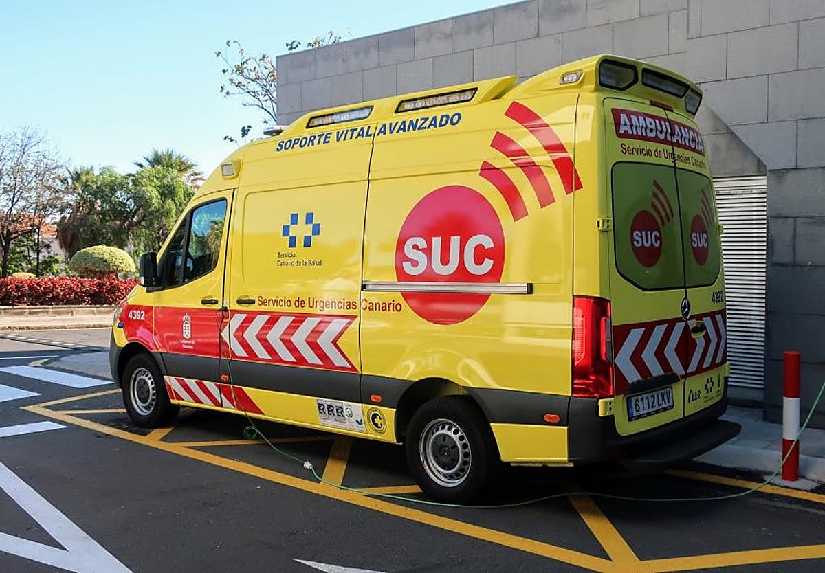 El herido fue trasladado en una ambulancia del SUC al Hospital Universitario.