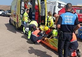 Herida grave tras caer por unos acantilados en Lanzarote
