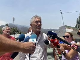 El ministro Grande Marlaska este sábado en Tenerife.