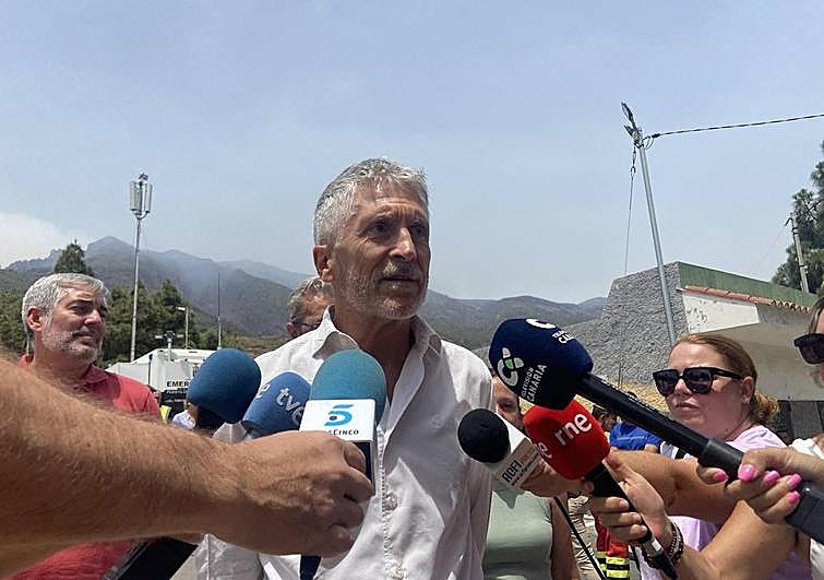 El ministro Grande Marlaska este sábado en Tenerife.
