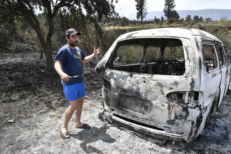 Las secuelas del fuego en Tenerife