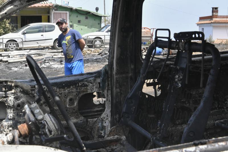 Las secuelas del fuego en Tenerife