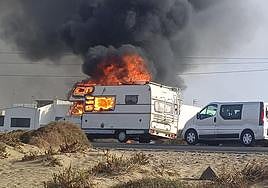 La caravana en llamas.