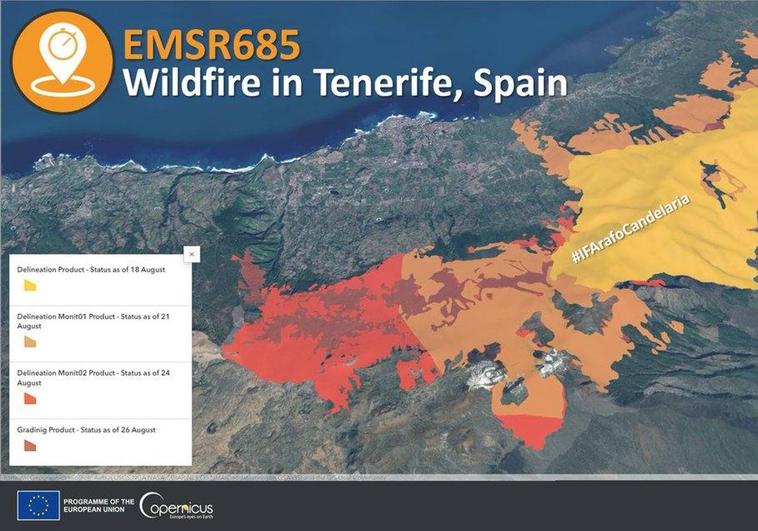 Bajan a nivel 1 las restricciones en los municipios afectados por el incendio de Tenerife