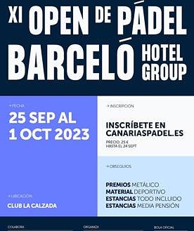 Imagen secundaria 2 - Se acerca el esperado XI Open de Pádel Barceló Hotel Group