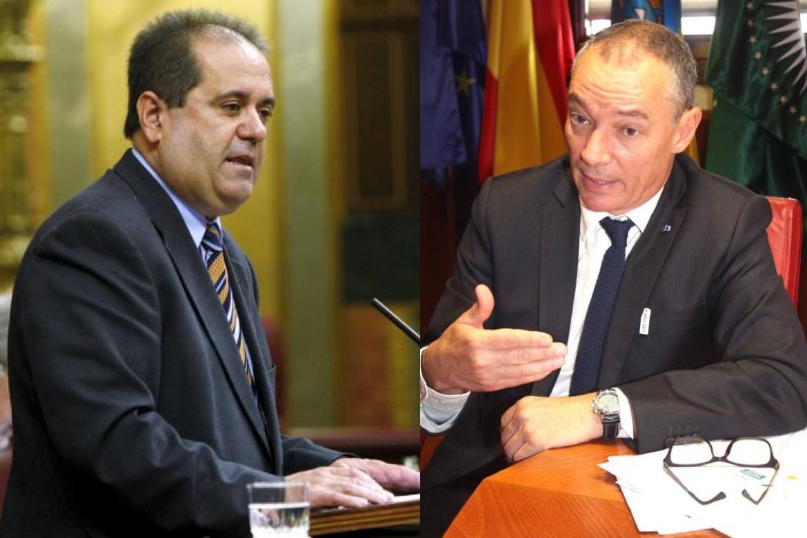 Perestelo (izq.) y Padilla (der.) entre los nuevos nombramientos del Gobierno canario.