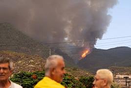 Imagen del incendio de Tenerife.