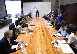 Fernando Clavijo presidió la primera reunión del Consejo asesor.