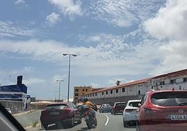 Imagen del inicio de las retenciones en El Sebadal.