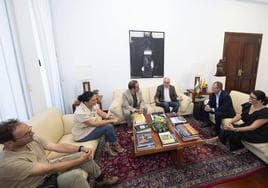 Visita de la delegación del Cabildo de La Palma al de Gran Canaria en la Casa Palacio.