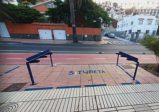 Imagen de una de las estaciones colocadas en la capital grancanaria.