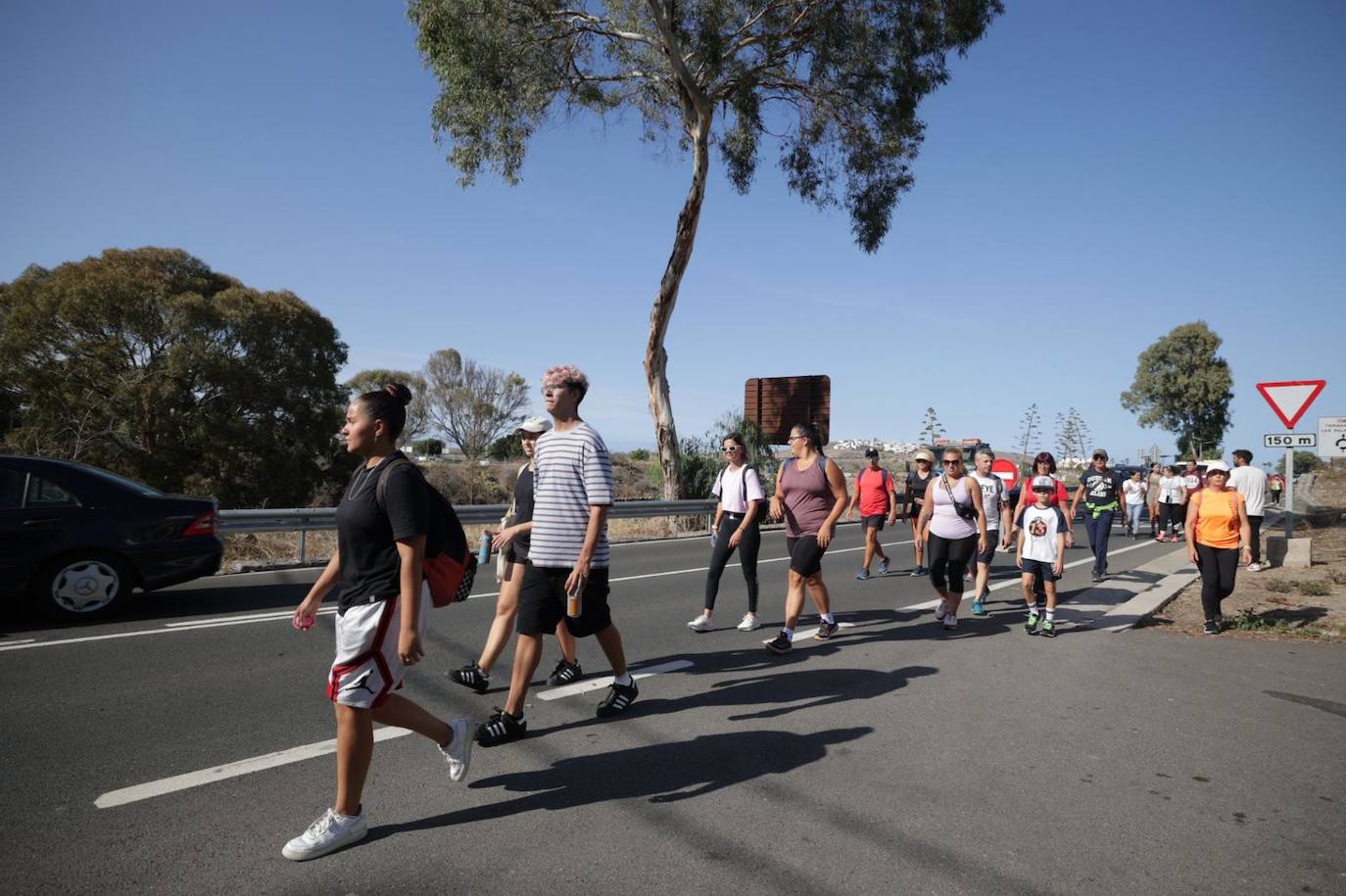 Los peregrinos empiezan su camino hacia Teror