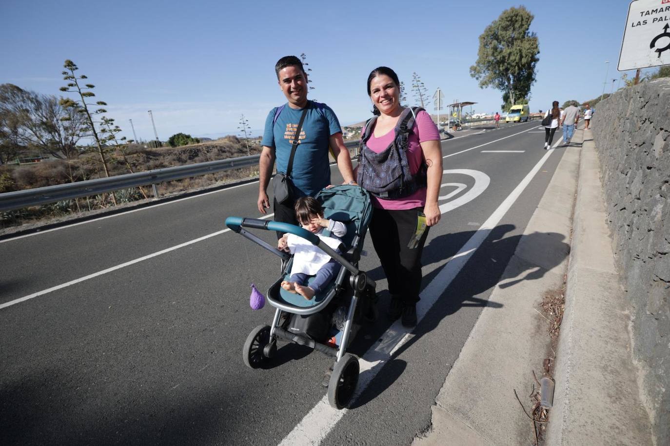 Los peregrinos empiezan su camino hacia Teror