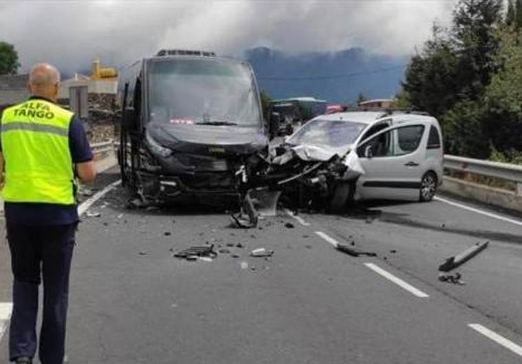 Siete personas resultan heridas en un accidente de tráfico en La Palma
