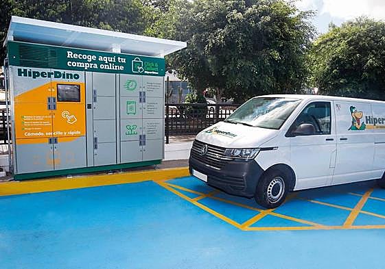 HiperDino pone en marcha un nuevo servicio de taquillas automáticas para la recogida de pedidos.