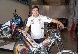 Toni Bou, este jueves en las instalaciones de Honda Canarias.