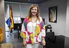 La consejera de Presidencia, Administraciones Públicas, Justicia y Seguridad, Nieves Lady Barreto, esta semana en su despacho en la capital grancanaria.