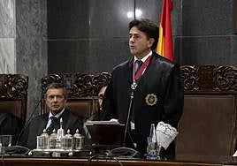 El presidente del Tribunal Superior de Justicia de Canarias (TSJC), Juan Luis Lorenzo, presidiendo el acto de apertura.