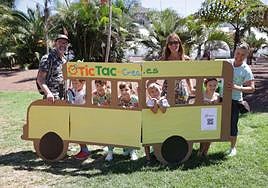 Felicidad infantil en la Fiesta de la Movilidad de la capital grancanaria