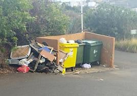 Imagen del pasado lunes 18 de septiembre de basura acumulada en el municipio de Guía.
