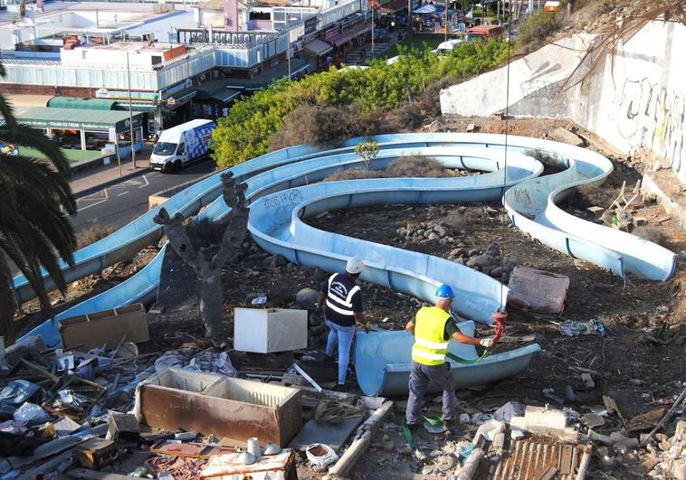 El Ayuntamiento retira el Toboplaya de Playa del Inglés