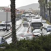 San Cristóbal pide que se soterre la GC-1 junto a sus casas por el ruido del tráfico