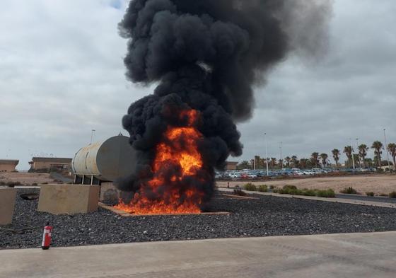 El aeropuerto de Fuerteventura realiza un simulacro general de accidente aéreo