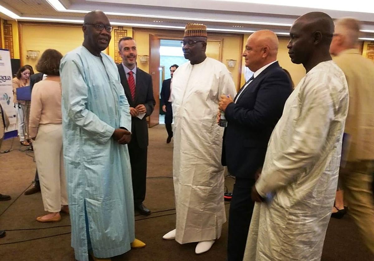 Juan Jesús Rodríguez Marichal, presidente de la Cámara de Comercio majorera, en la última edición de Africagua.