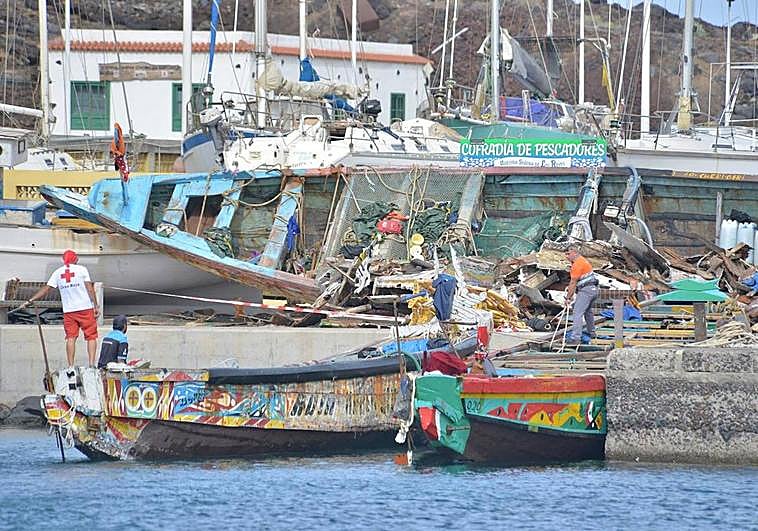 El puerto de La Restinga, en el municipio de El Pinar, en la isla de El Hierro.