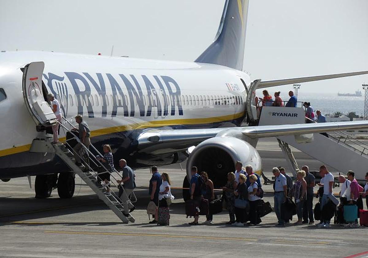 Operativa de Ryanair en el aeropuerto de Lanzarote César Manrique.
