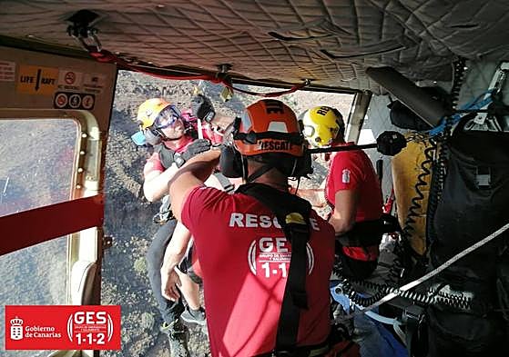 Uno de los momentos del rescate.