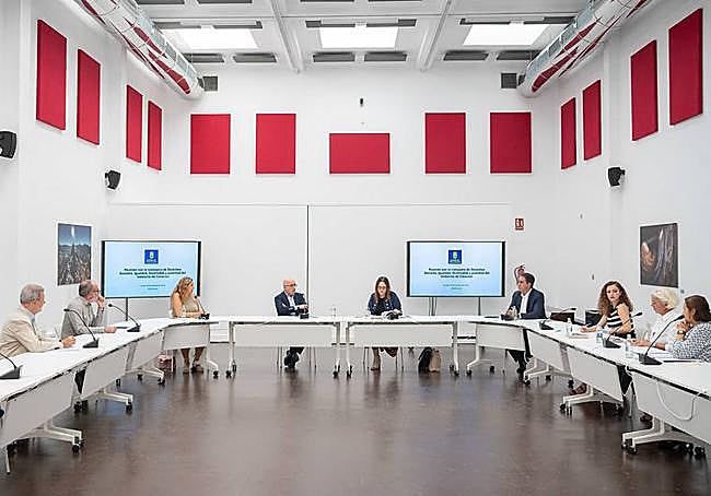 Representantes del Gobierno de Canarias y del Cabildo grancanario en la reunión.
