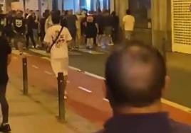 Aficionados del Rayo la lían en la capital grancanaria