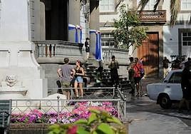 Rodaje en la Plaza de Las Ranas de la nueva entrega de la saga germana 'Kundschafter des Friedens'