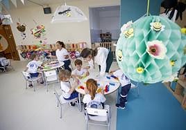Foto de archivo de un aula de primer ciclo de Infantil en un colegio público.