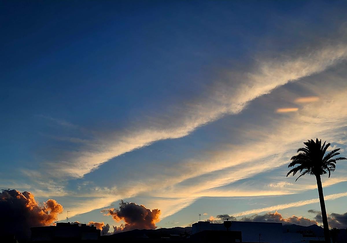 Imagen del cielo desde el municipio de Telde en Gran Canaria.