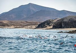 Nadadores en una edición pasada en aguas sureñas.