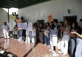 Protesta estudiantil del miércoles.