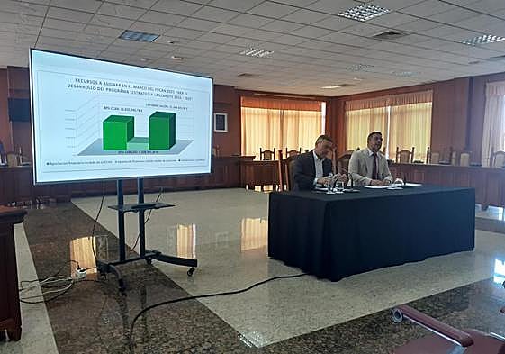 Rueda de prensa de Oswaldo Betancort y Jacobo Medina.