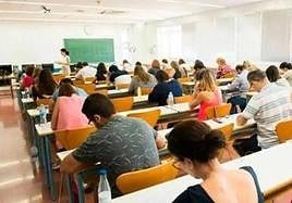 Imagen de archivo de un examen de oposición de Enfermería del SCS.