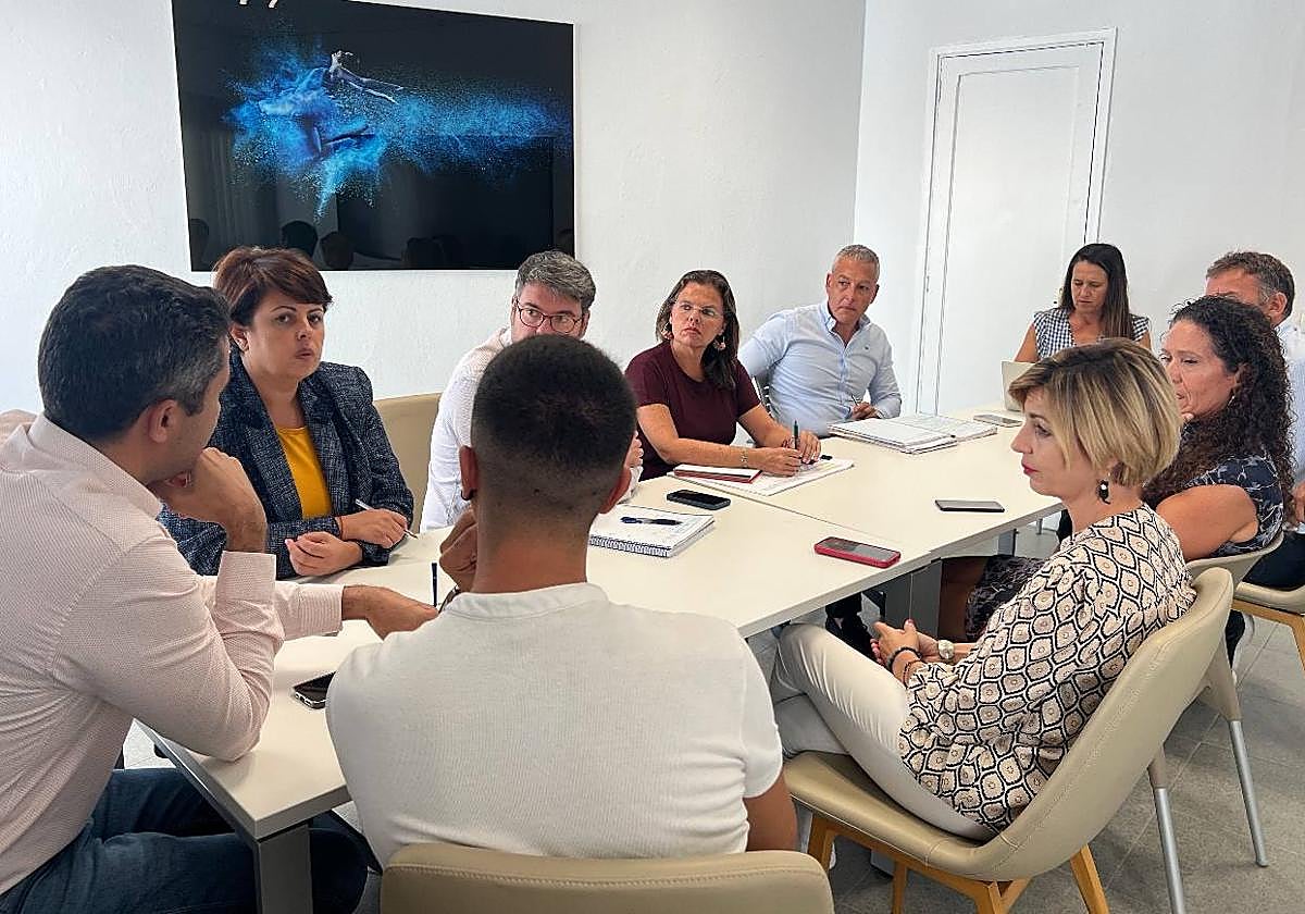 Imagen del encuentro ayer en Agaete