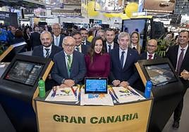 La inauguración del pabellón de Canarias de la World Travel Market, en imágenes